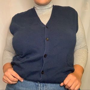 Blue Gap Button Up Sweater Vest